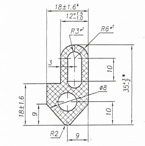 Уплотнение разгрузочного люка  3054.01.45.018-02 цена за пог.метр
